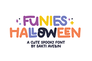 Funies Halloween - Cute Display Font, a Handwritten Font by SaktiAvellin (Thumbnail 1 of 9)