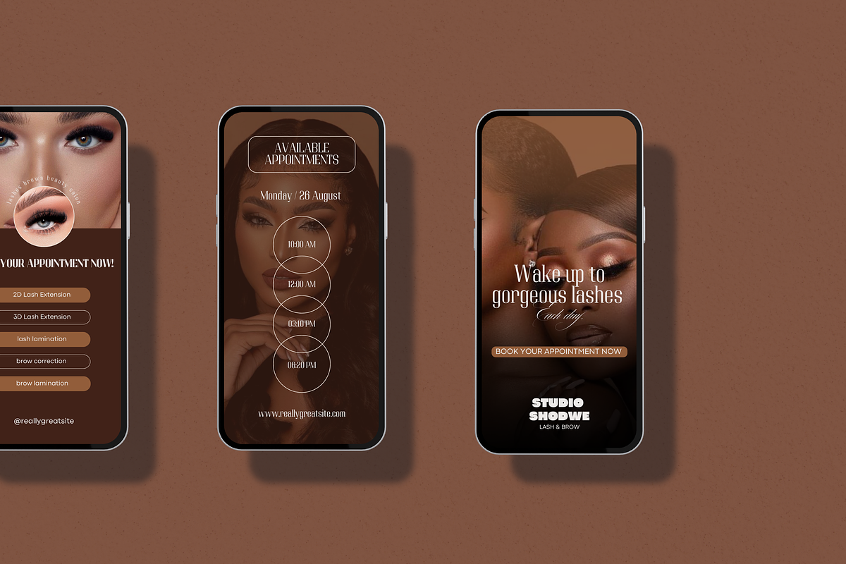 Brown Lash artist Instagram Template, a Social Media Template by My Template Studio (Photo 9 of 18)