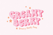 Creamy Berry Groovy Funky Font, a Handwritten Font by BarcelonaShop (Thumbnail 1 of 10)