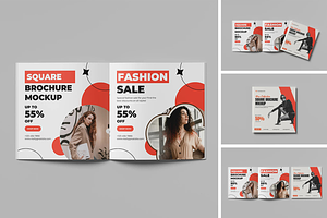 Square Brochure Mockup