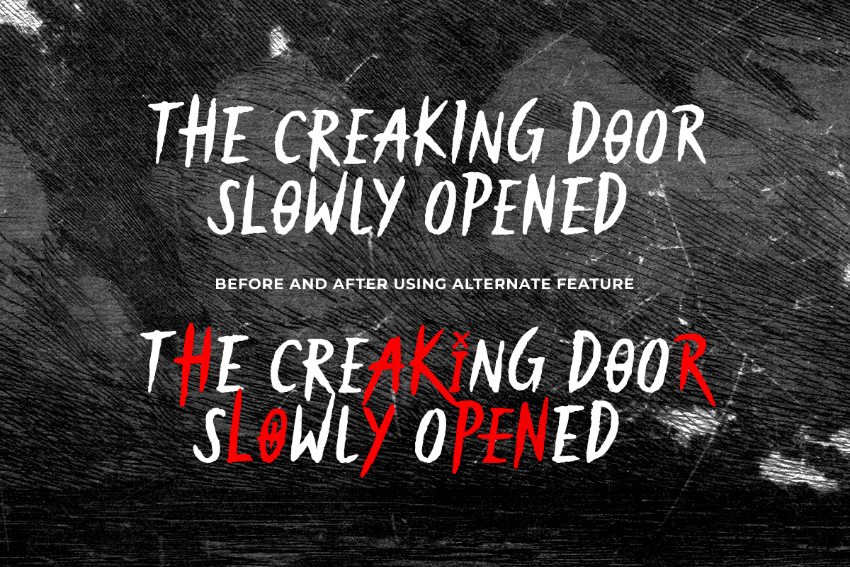 Scream House - Rough Horror Font, a Handwritten Font by Bale Type (Photo 7 of 9)