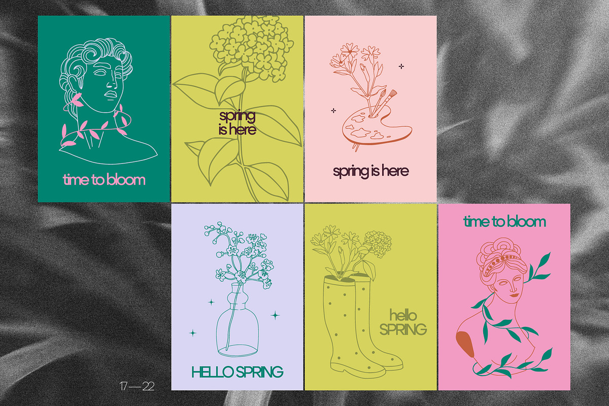 BLOOM floral spring summer bundle, a Seasonal Illustration by Lena Nikolaeva (Photo 6 of 14)