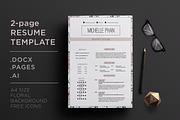 Elegant 2 page CV template, a Resume Template by Chic templates (Thumbnail 1 of 5)