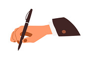 Hands writing with pens, pencils set, a Person Illustration by Good Studio (Thumbnail 7 of 8)