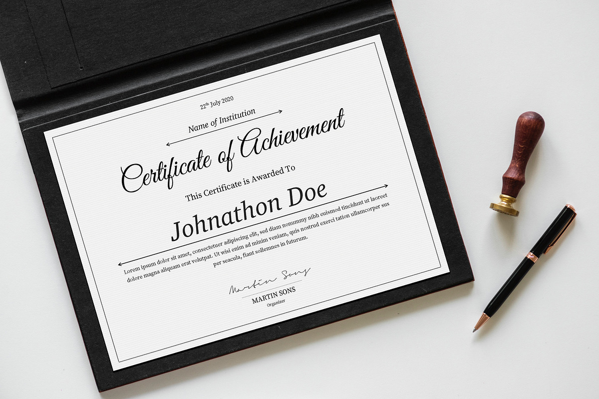 Clean Certificate Template, a Templates & Theme by ARP Creation (Photo 1 of 7)