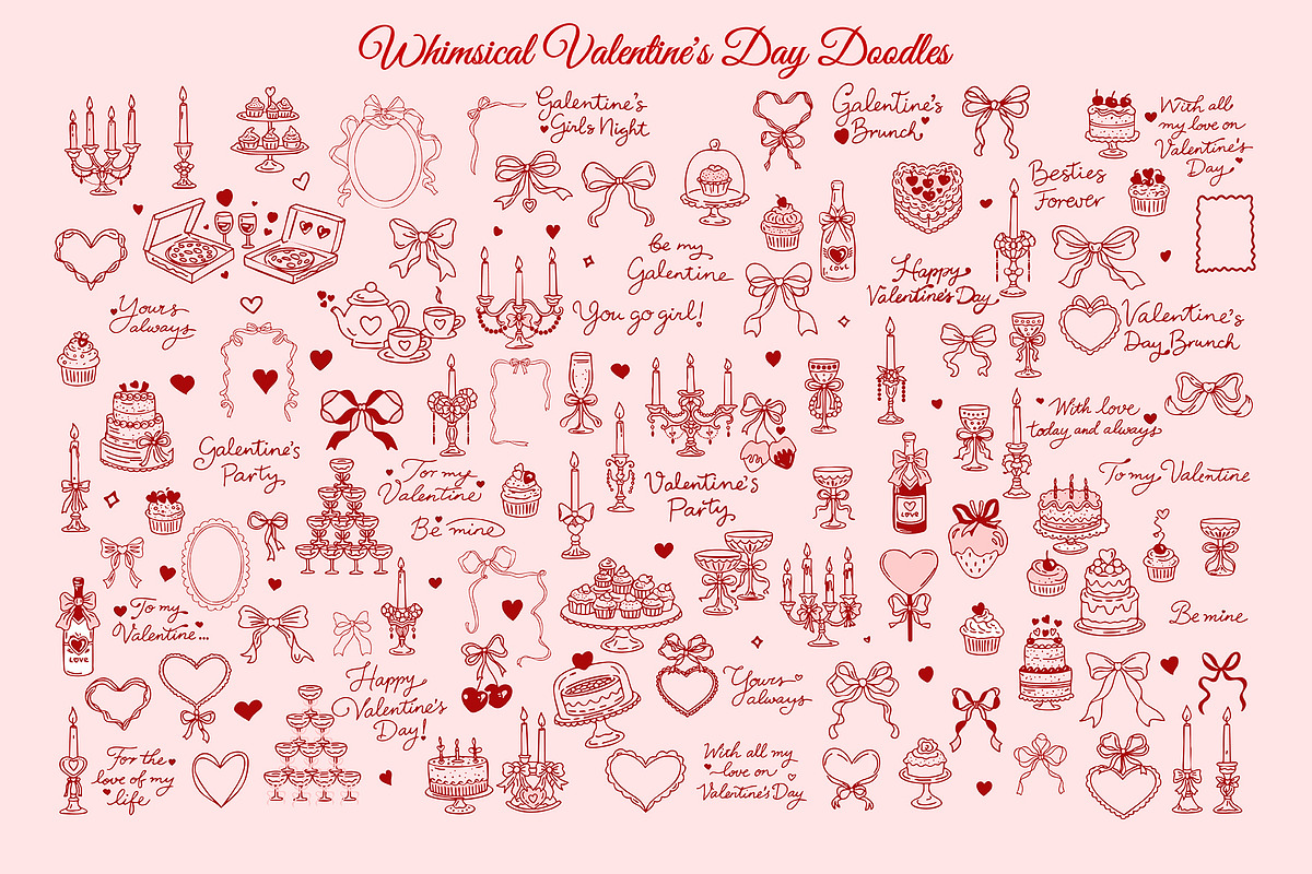 Whimsical Valentine's Day Doodles, a Decorative Illustration by SunnJaneArt (Photo 10 of 11)