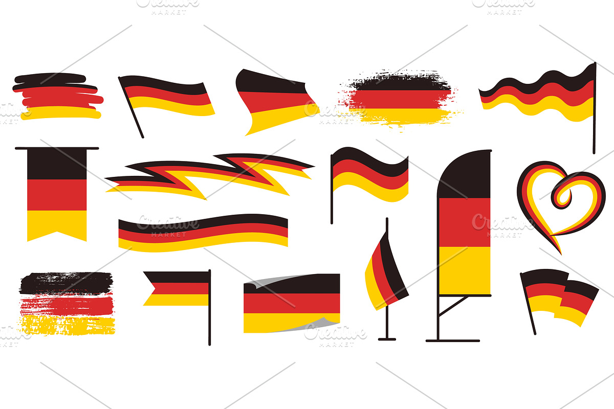 German flags. Germany banner design, an Object Illustration by winwin.art