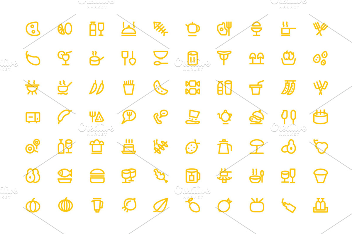 325+ Food Icons, an Icon by Vectors Market (Photo 3 of 5)