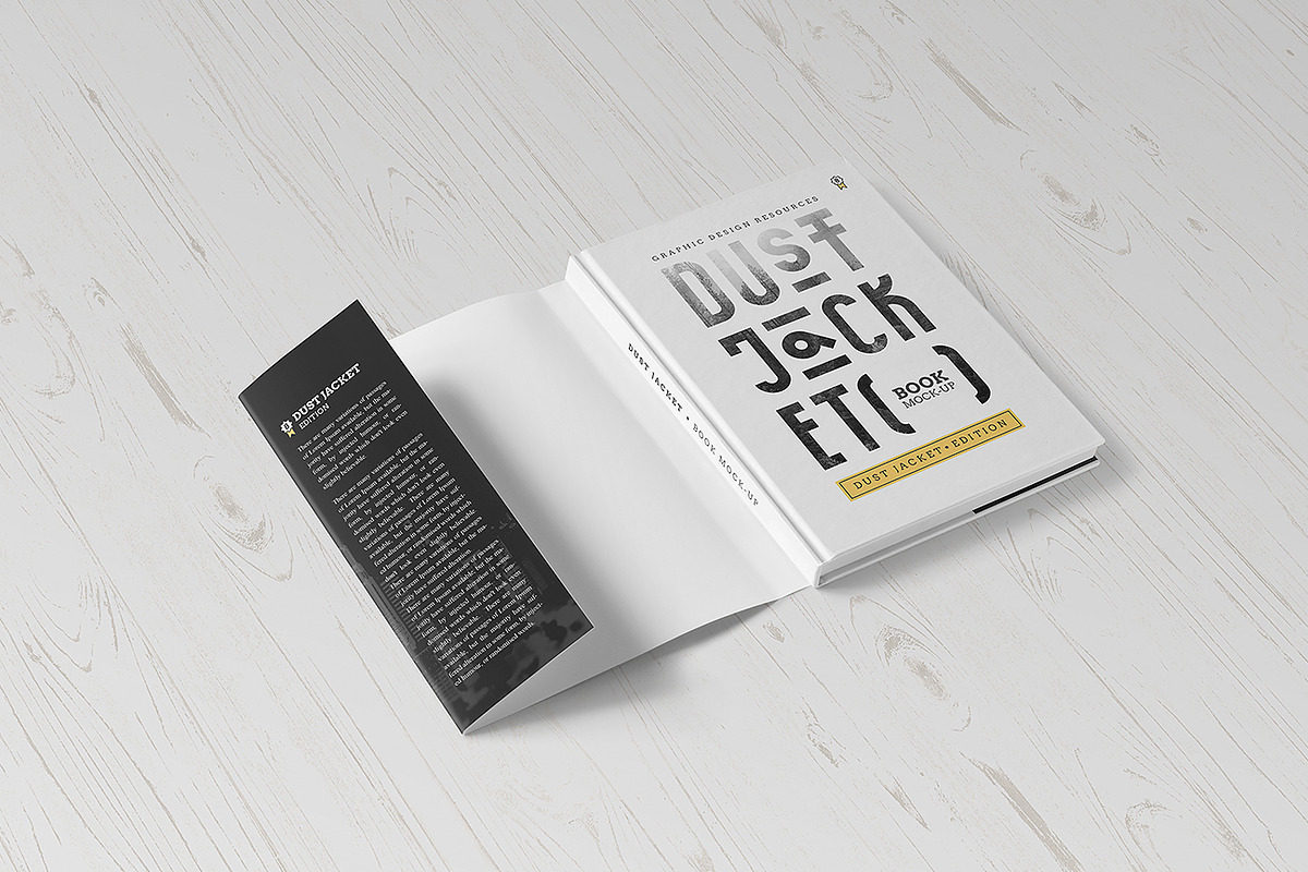 Book Mock-Up / Dust Jacket Edition, a Books & Magazine Mockup by PuneDesign (Photo 6 of 12)