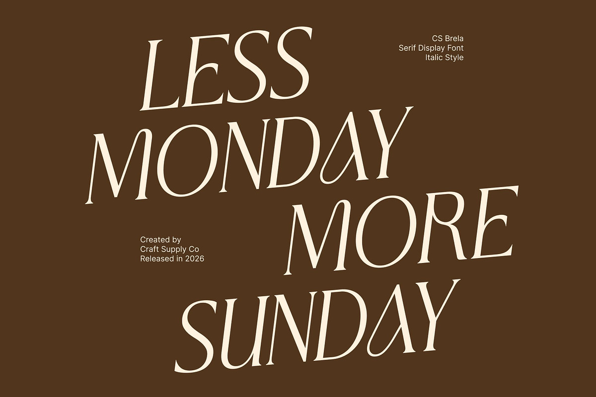 CS Brela – Elegant Serif Font, a Serif Font by Craft Supply Co. (Photo 6 of 8)
