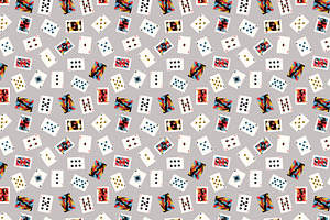 Playing Cards Seamless Patterns