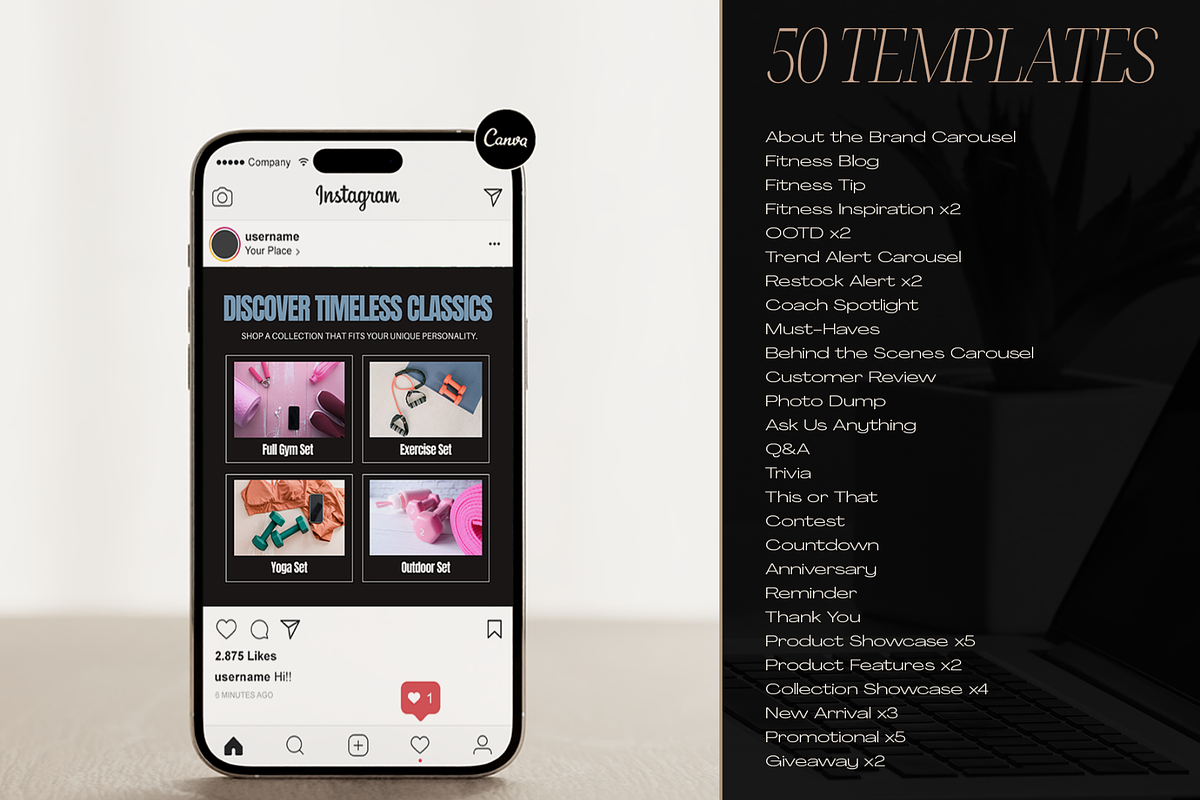 Fitness Instagram Posts, a Social Media Template by Creatif Foundry (Photo 6 of 8)