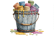 Paint Bucket Clipart PNG, an Illustration by Memories By Lea (Thumbnail 5 of 18)