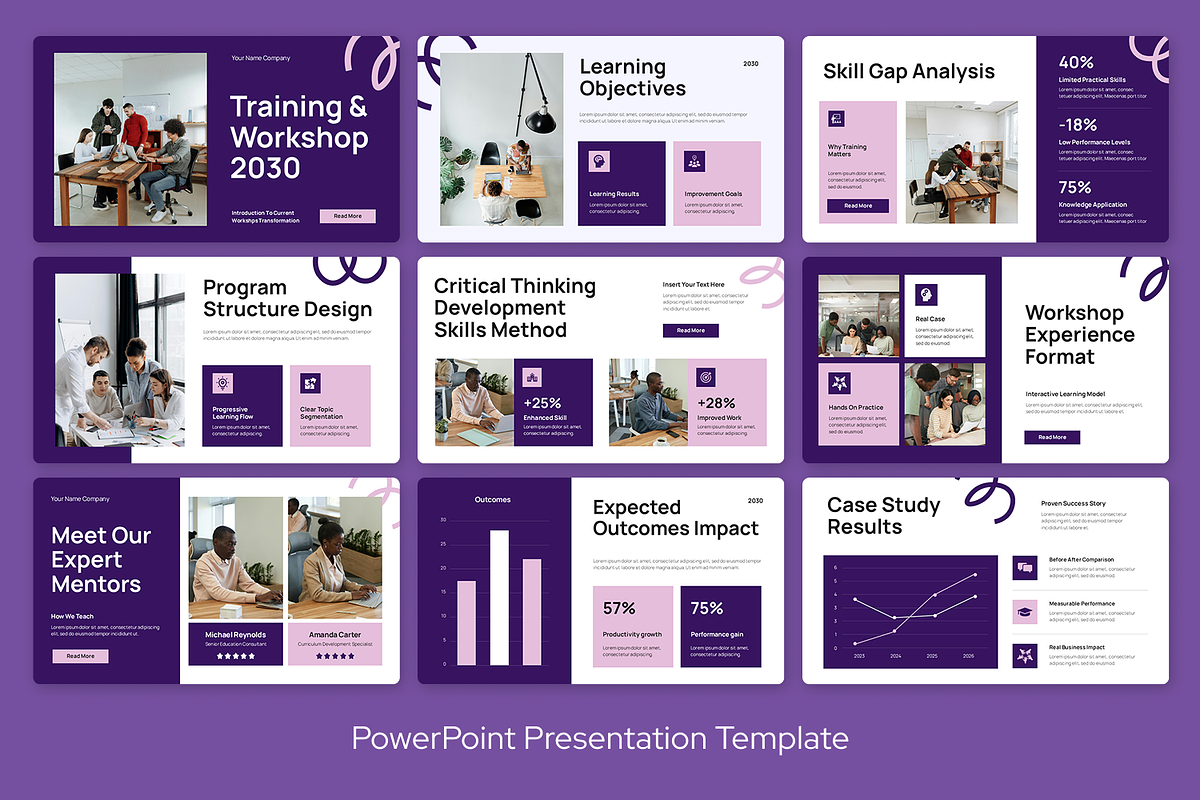 Purple Pink Training & Workshop, a Presentation Template by Sixtemp (Photo 2 of 3)
