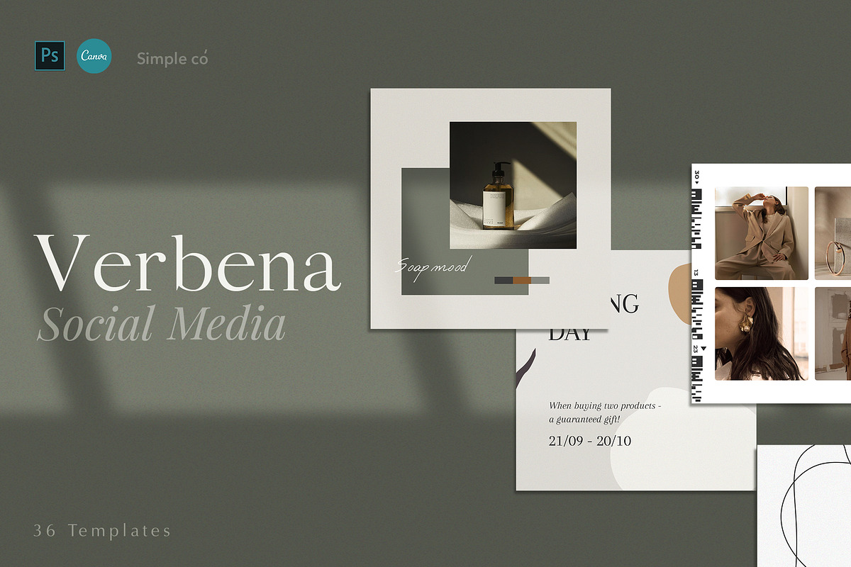 CANVA & PS / Verbena Social Media, a Social Media Template by Simple có (Photo 1 of 9)