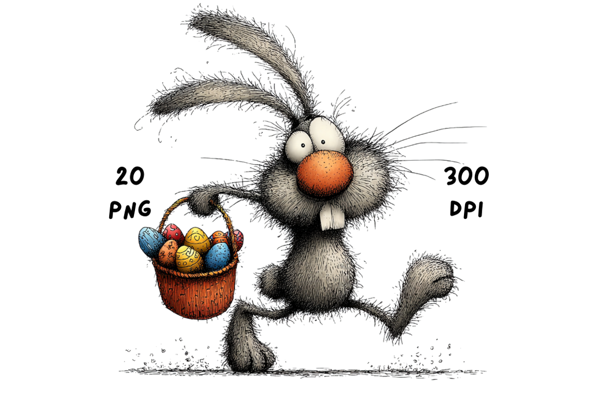 Whimsical Floral Easter Rabbit, an Animal Illustration by GiraffeCreative (Photo 10 of 20)