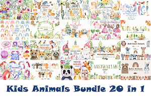 Kids Animals Bundle. 20 In 1.