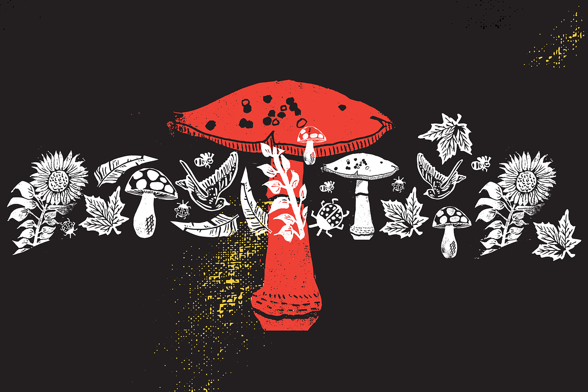 Block Print Hand-drawn Vector Flora, an Object Graphic by charmellow (Photo 5 of 5)