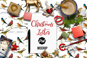 Holidays letter mockup 2-PSD