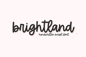 Brightland | Handwritten Script Font, a Script Font by KA Designs