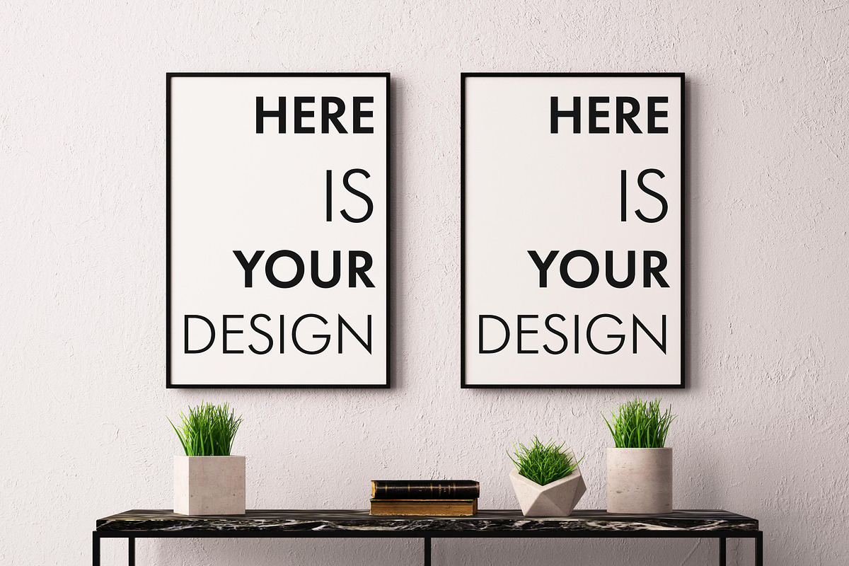 Mock up poster with a console table, a Print Template by FilL239 (Photo 6 of 7)