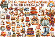 Fall Autumn Sublimation Clipart, an Illustration by Sublimation Artist (Thumbnail 1 of 6)