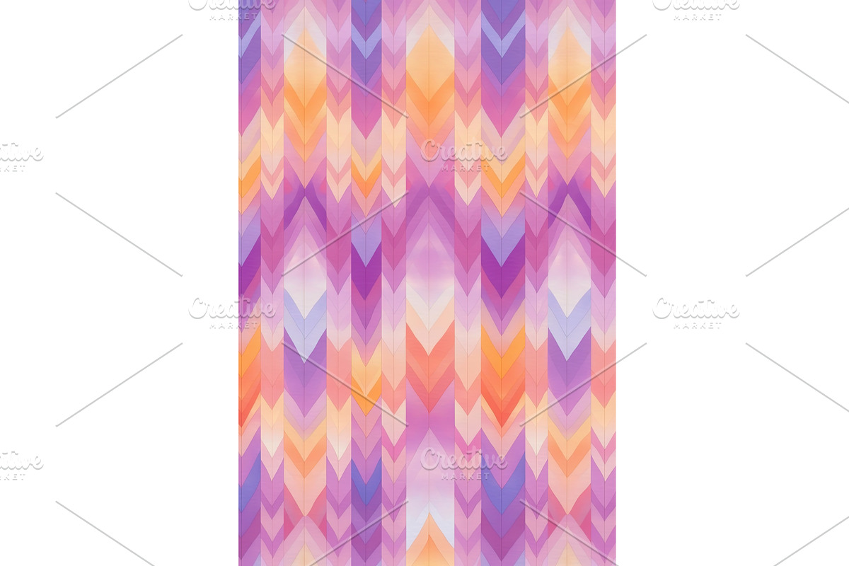 Colorful abstract chevron pattern in, an Illustration by Lermont51