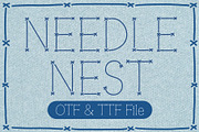 Needle Nest Font, a Handwritten Font by LivelyAutumn11.11 (Thumbnail 1 of 5)