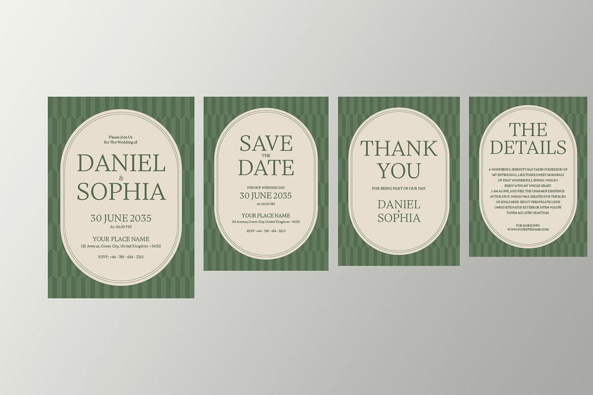 Soft Modern Wedding Suite, a Card Template by Neermana (Photo 2 of 4)
