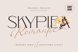 Skypiea Romantic Signature font Duo