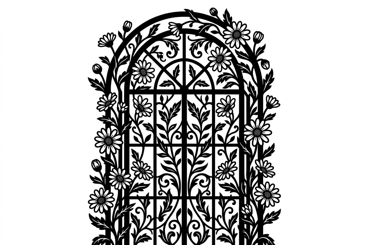 50 Floral French Window Ornament, a Decorative Illustration by Amazin_art (Photo 2 of 29)