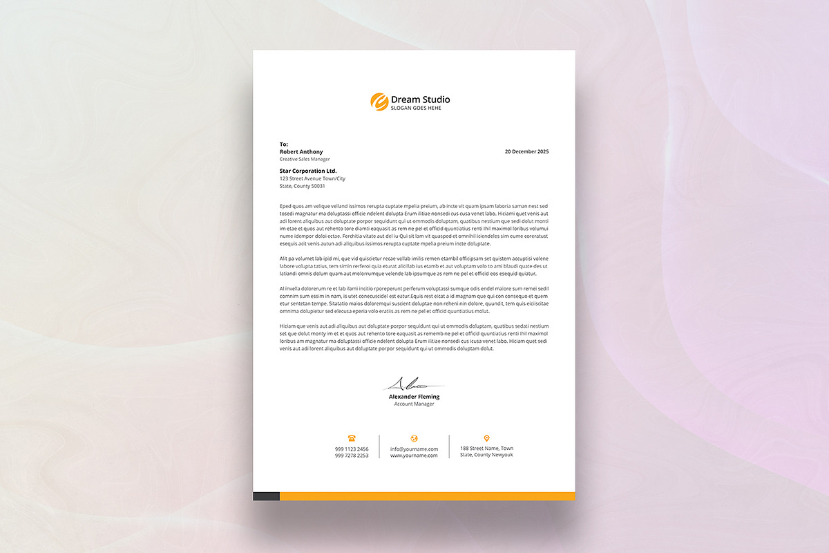 Letterhead, a Stationery Template by DesignDevisers (Photo 2 of 9)