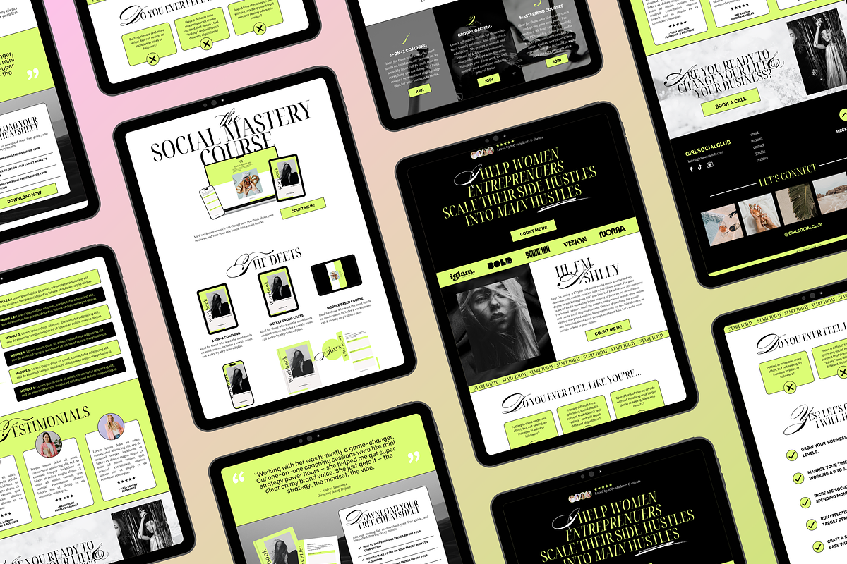 Bold Canva Coaching Website preview 4