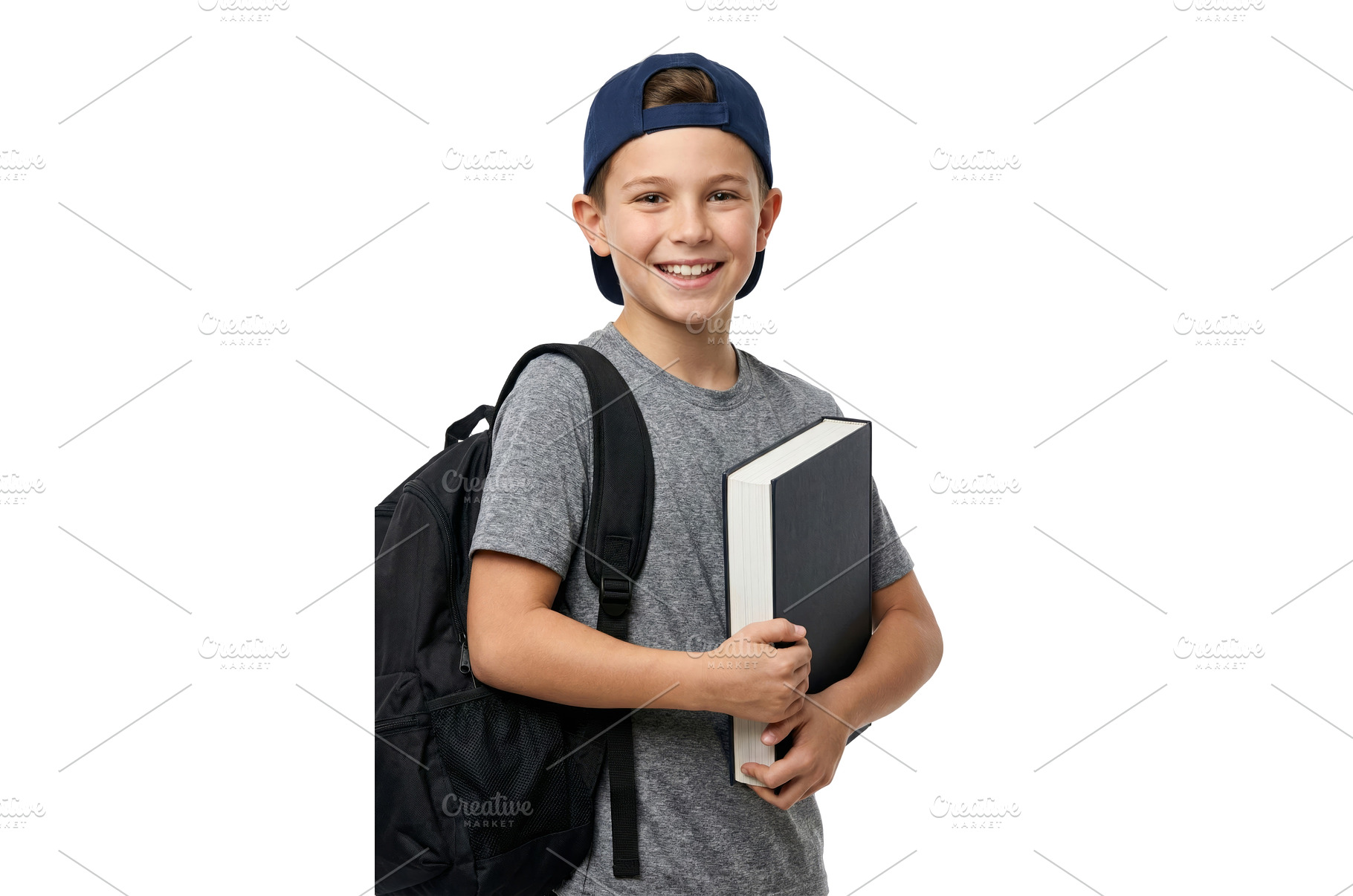 Happy Boy With Book, a School & Education Photo by CREATIVEDEF