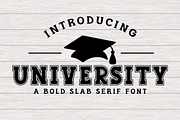 University, a Slab Serif Font by Mini_World (Thumbnail 1 of 7)