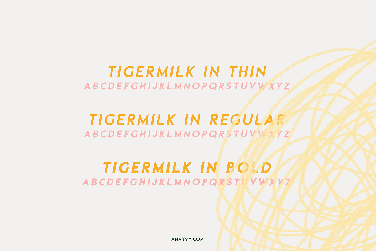 TIGERMILK handpainted cutiepie font, a Handwritten Font by ana & yvy (Photo 11 of 15)