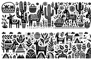 Vintage Flowers Folk Art, a Decorative Illustration by devastd (Thumbnail 4 of 28)