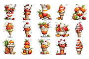 Ice Cream Watercolor Clipart PNG, a Food Illustration by Nicolle's Colorful Art (Thumbnail 4 of 6)