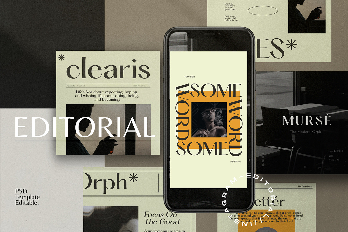 Editorial - Social media Kit, a Social Media Template by Dirtytemp Studio (Photo 2 of 8)