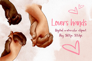 Hands Of Lovers Clipart, Romantic