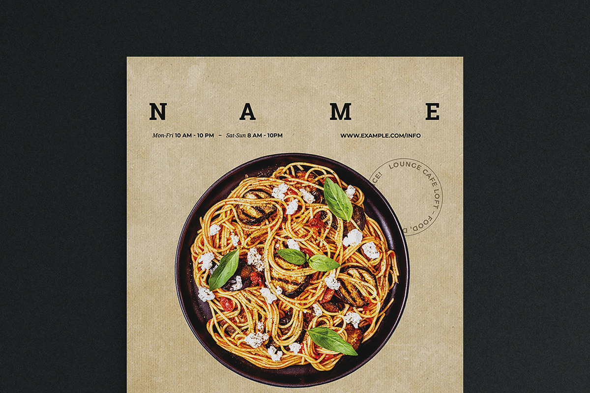 Simple Menu Template, a Flyer Template by BrandPacks