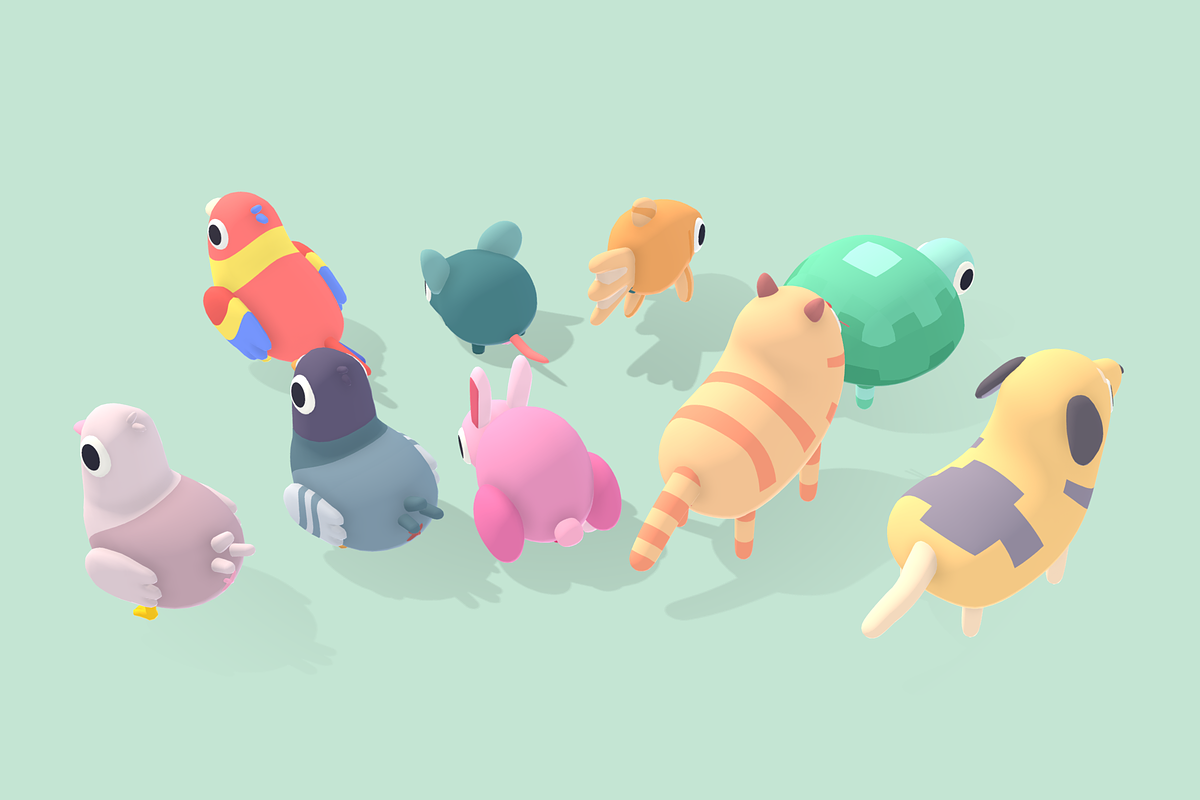 Pet Animals - Quirky Series, an Animal 3D Model by Polydactyl (Photo 4 of 6)
