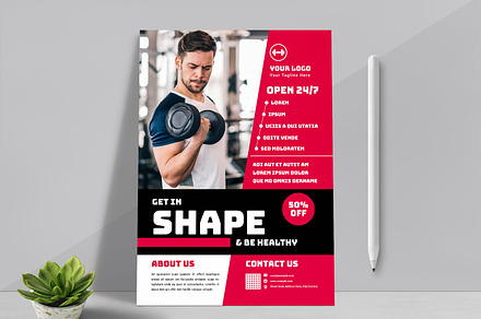 Gym Fitness Flyer Template, a Flyer Template by MightyDesign