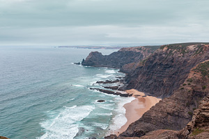 Summer Atlantic rocky coast (Algarve, Portugal)., a Nature Photo by YuriyB
