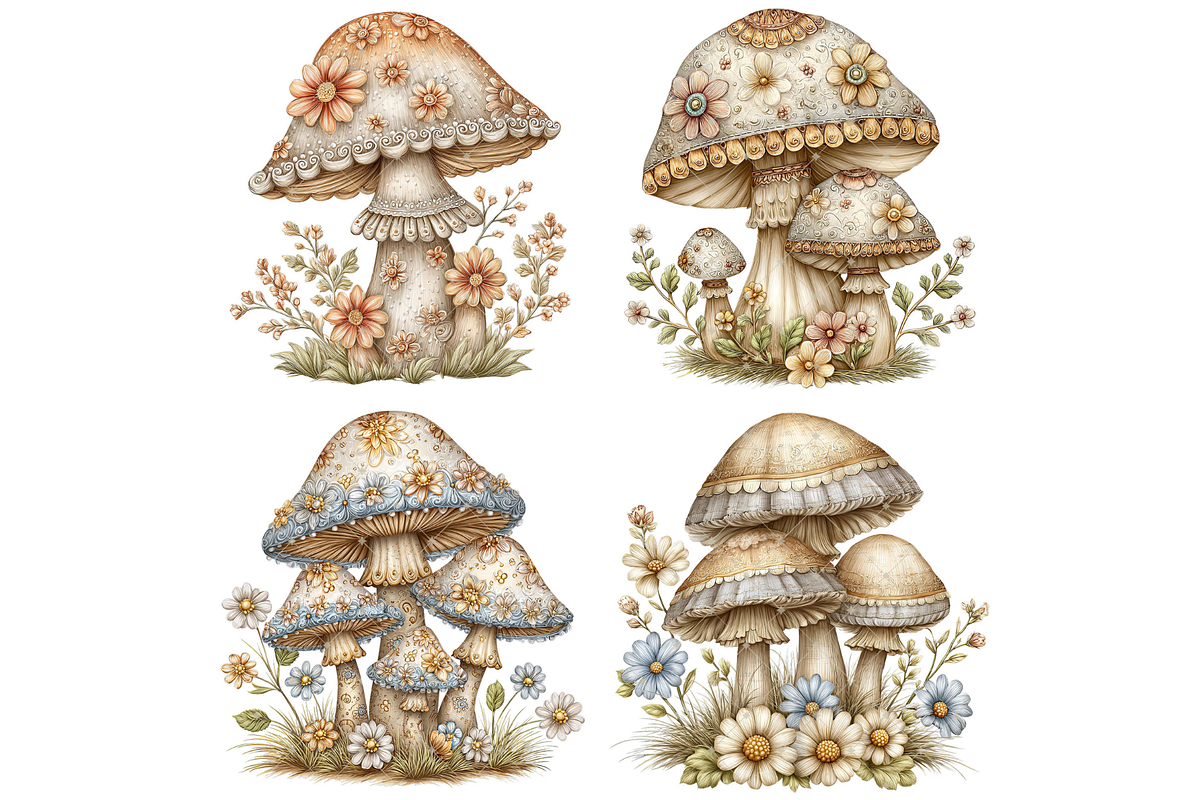 Fairy Mushroom Clipart PNG, a Food Illustration by Memories By Lea (Photo 5 of 19)