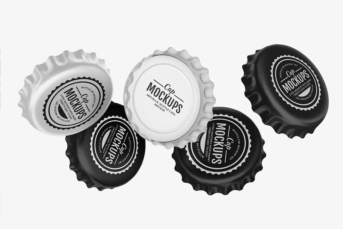 Beer Cap Mockup Set, a Product Mockup by Graphic Bird (Photo 5 of 6)