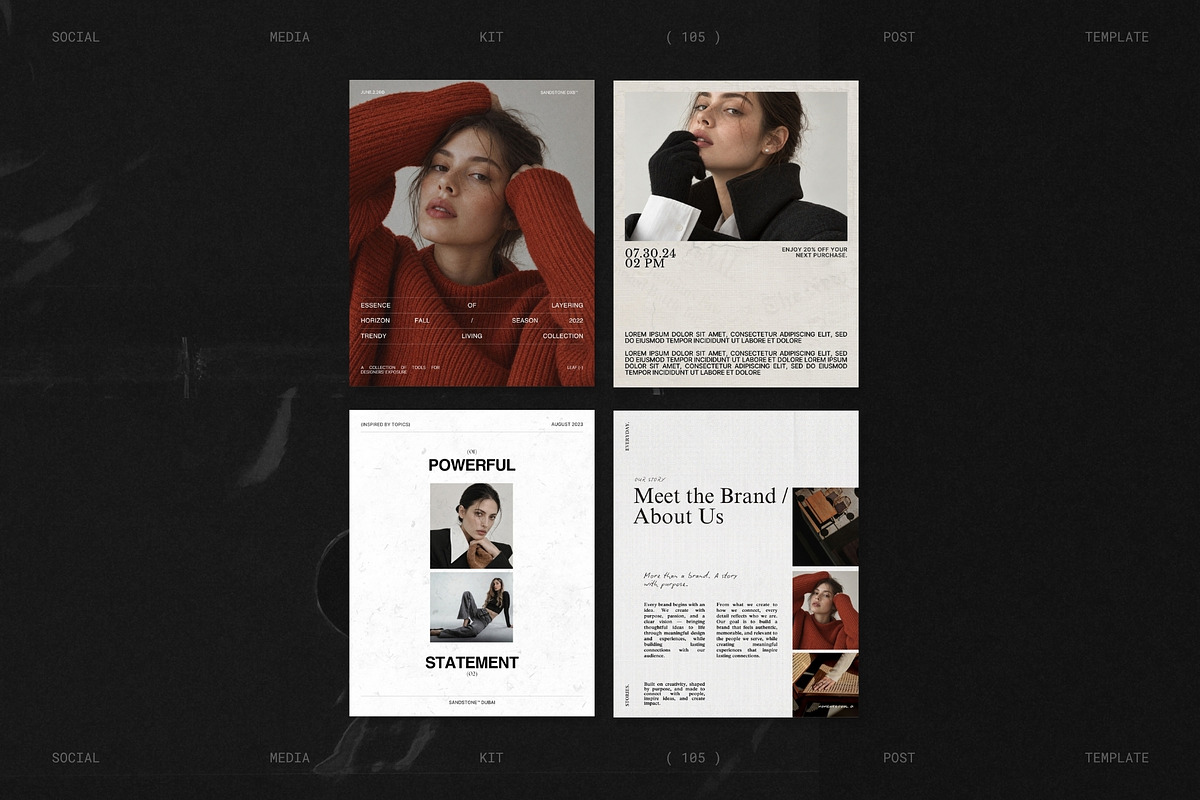 OREN | Instagram Post Bundle, a Social Media Template by Prapti Design (Photo 8 of 10)