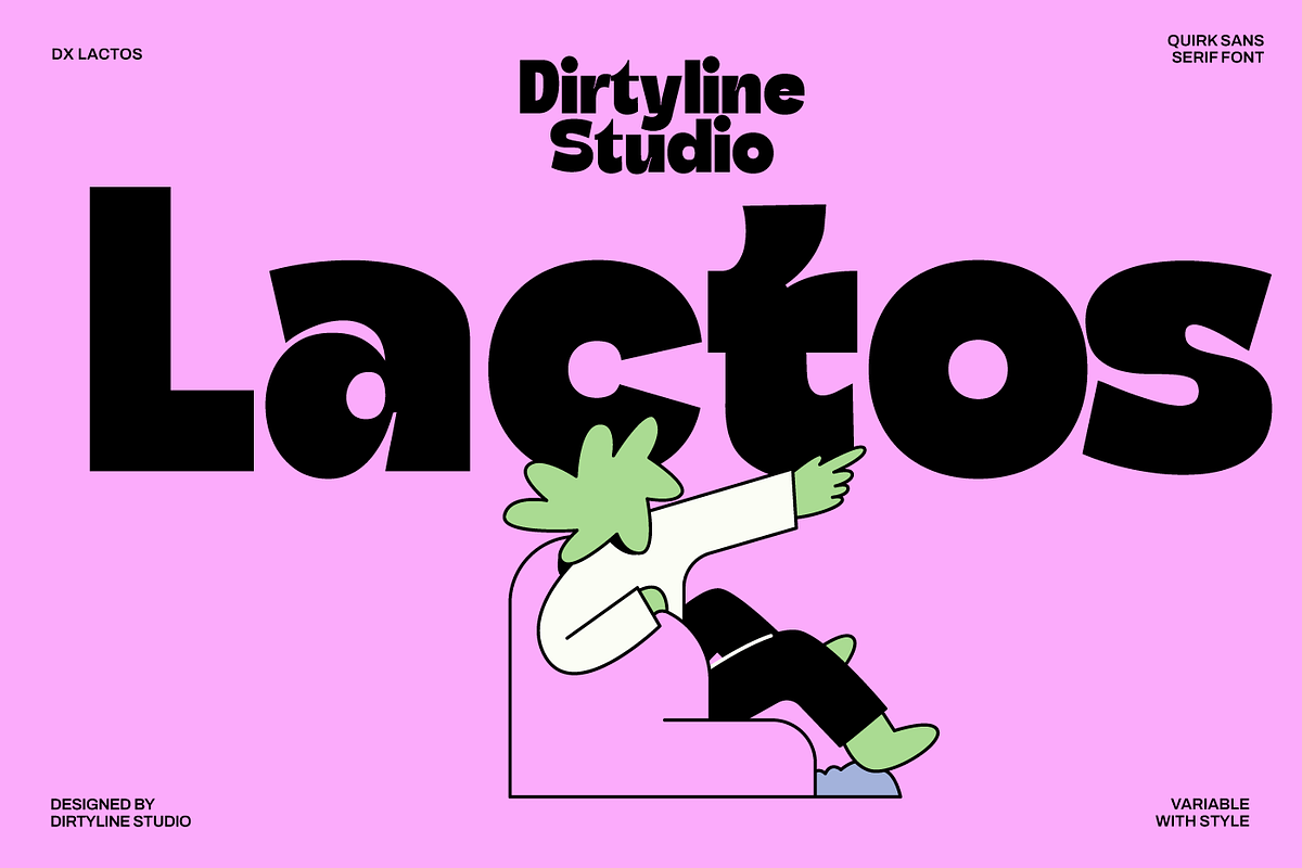 Dx Lactos - Quirk Font Variable, a Sans Serif Font by Dirtyline Studio (Photo 1 of 17)