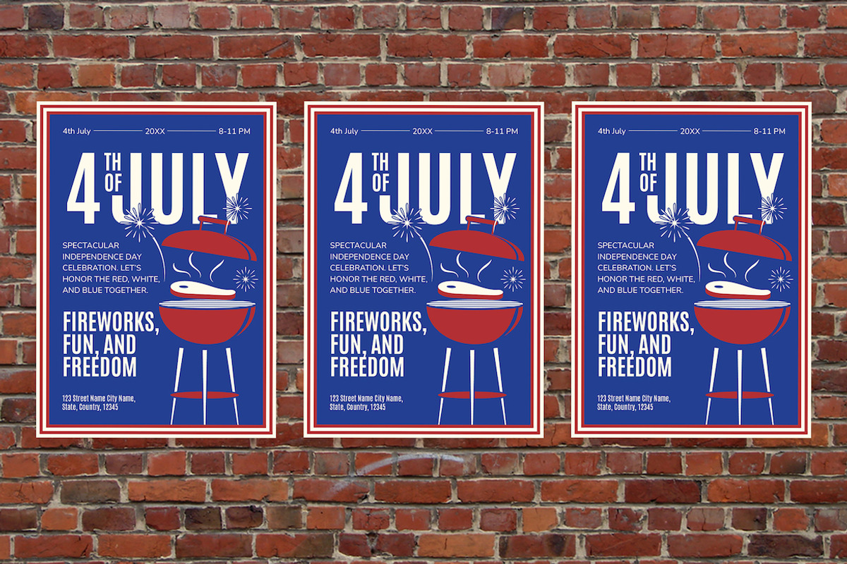 Bold 4th of July Flyer Set, a Flyer Template by Aiyari Graphic (Photo 3 of 3)