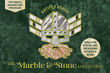 Marble & Stone Collection Procreate by  in Brushes & More